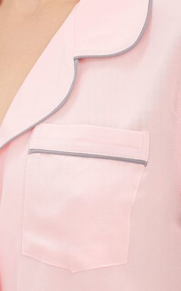 Steven Alan Women's Crepe de Chine Pajama Shirt-Pink