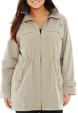 JCPenney Miss Gallery Hooded Stadium Jacket - Plus