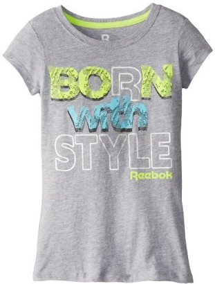 Reebok Big Girls' Born with Style Short Sleeve Graphic Tee