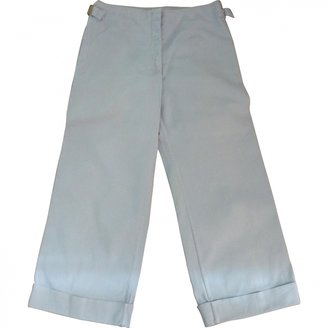 Jil Sander Blue Cotton Trousers
