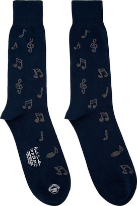 Paul Smith Navy Music Note Socks