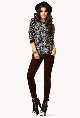 Forever 21 Baroque Print Sweater