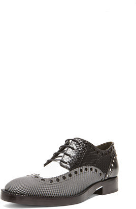 Alexander Wang Nathan Python Embossed & Textured Leather Oxfords