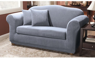 Sure Fit Stretch Pinstripe Two Piece Loveseat Slipcover
