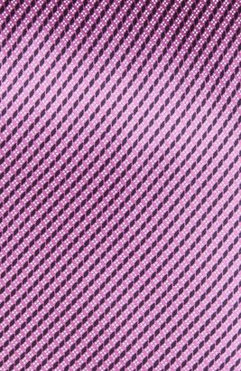 Ermenegildo Zegna Mini-Stripe Print Silk Tie