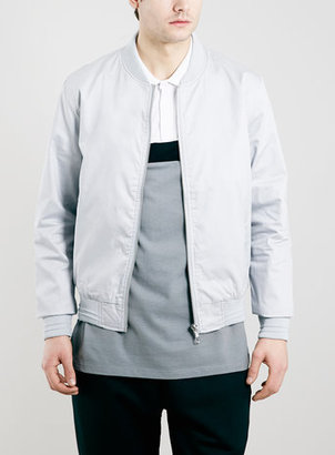 Topman Grey Cotton Bomber Jacket