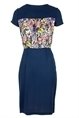 Band Of Outsiders Daisy Embroidered Dress with Contrast Sleeve