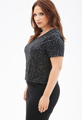 Forever 21 Plus Size Sequined Crop Top