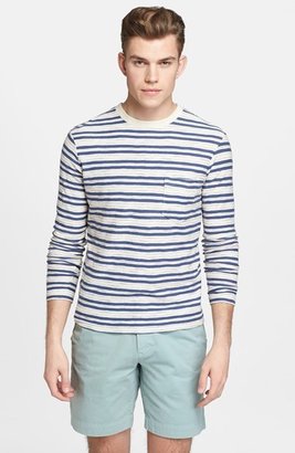 Billy Reid Slub Stripe Long Sleeve T-Shirt