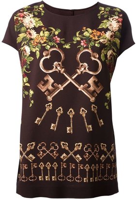 Dolce & Gabbana key print top