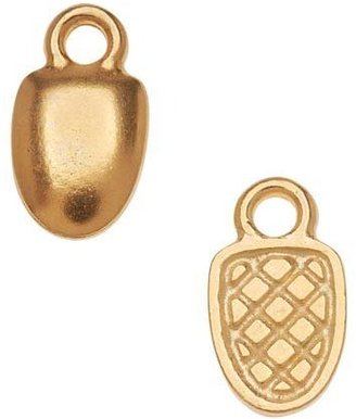 22K Gold Plated Pewter Stone Mounting Bail For Cabochon (2)