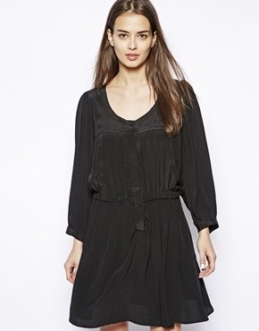Dress Gallery Nola Silk Mix Dress With 3/4 Length Sleeve