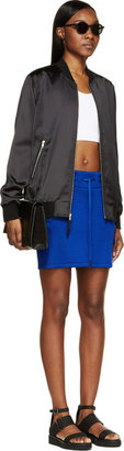 Helmut Lang Cobalt Blue Sponge Fleece Neo Mini Skirt