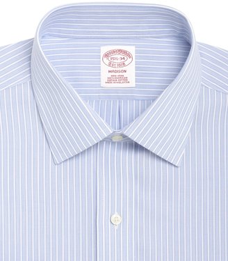 Brooks Brothers Non-Iron Madison Fit Ground Stripe Dress Shirt