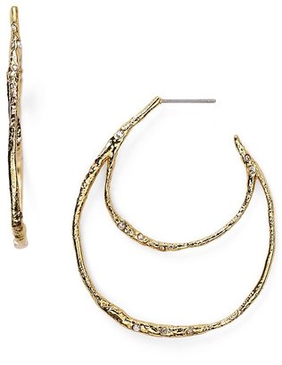 Alexis Bittar Elements Crystal Embellished Double Hoop Earrings