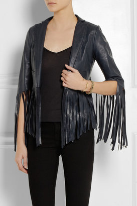 Kate Moss for Topshop Fringed leather jacket