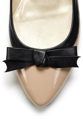 French Sole Liberty Pointed-Toe Bow Flat