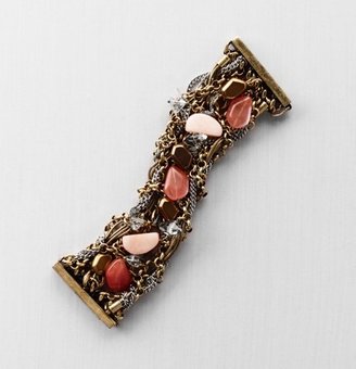 LOFT Collection Twist Chain & Pink Stone Bracelet