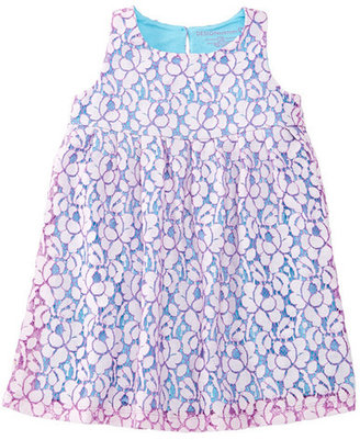 Design History Rose Lace Overlay Dress (Toddler Girls)