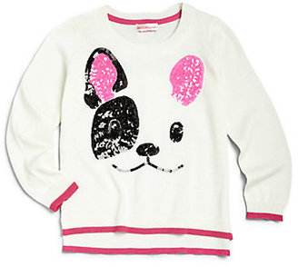 Design History Toddler's & Little Girl's Sequin Dog Sweater
