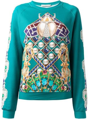Mary Katrantzou 'Peacock' sweatshirt
