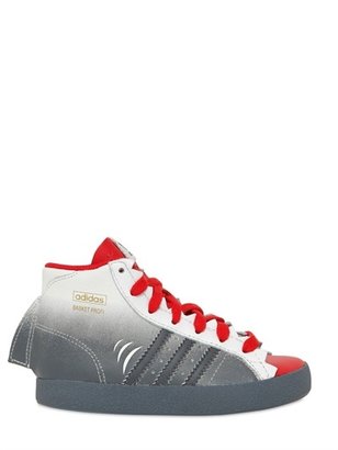 adidas Faux Shark Leather High Top Sneakers