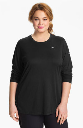 Nike 'Miler' Long Sleeve Dri-FIT Tee (Plus Size)