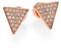 Michael Kors Brilliance Motif Pavé Triangle Stud Earrings/Rose Goldtone