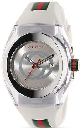 Gucci SYNC Stainless Steel & White Nylon Watch, 36mm