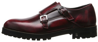 Versace Brushed Calf Derby Double Monk Strap