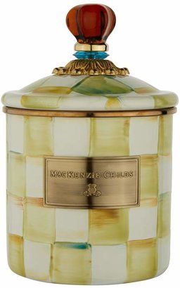 Mackenzie Childs Mackenzie-childs Small Parchment Check Enamel Canister