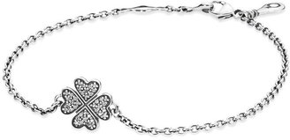 Pandora Clover silver bracelet with cubic zirconia