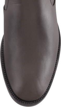Balenciaga Papier Leather Buckled Knee-High Riding Boot