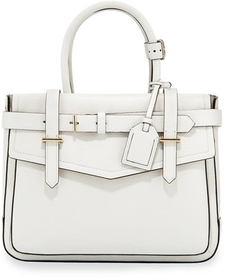 Reed Krakoff Boxer Pebbled Leather Tote Bag, White