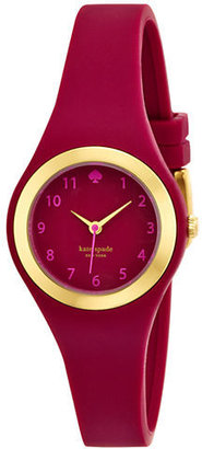 Kate Spade Ladies Rumsey Goldtone and Crimson Watch