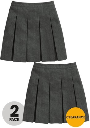 Top Class Girls School Uniform Plus Fit Woven Skirts