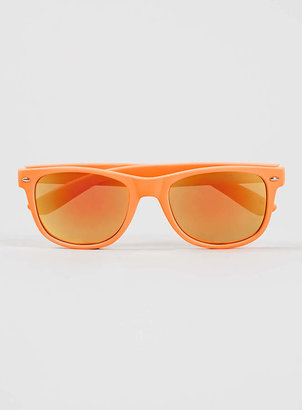 Topman Trip Rubber Orange Wayfarer Sunglasses*