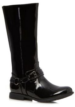 Bluezoo Girl's black patent riding boots