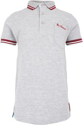 Ben Sherman Grey Polo With Red Tipping