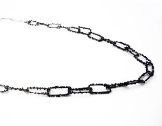 Michelle Oh Monochromatic Encrusted Chain Necklace