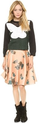 No.21 Pleated Floral Skirt