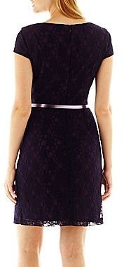JCPenney Luxology Belted Lace Dress