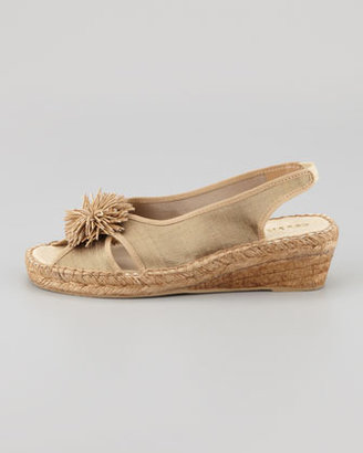 Andre Assous Dion Silk Espadrille Wedge, Beige