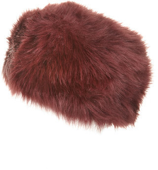 Dorothy Perkins Wine Red Faux Fur Cossack Hat