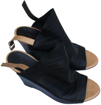 Balenciaga Black Leather Sandals