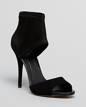 Brian Atwood Peep Toe Sandals - Correns Ankle Cuff High Heel