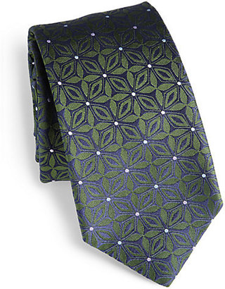 Eton of Sweden Flower Print Silk Tie