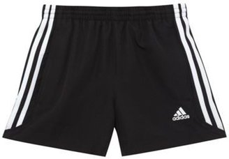 adidas Boy's black logo striped shorts