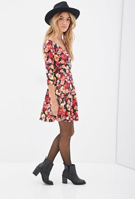 Forever 21 Floral Fit and Flare Dress