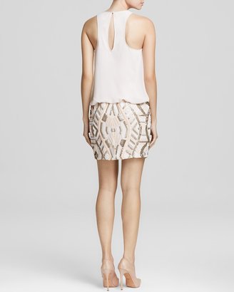 Aidan Mattox Dress - Blouson Bodice & Sequin Skirt